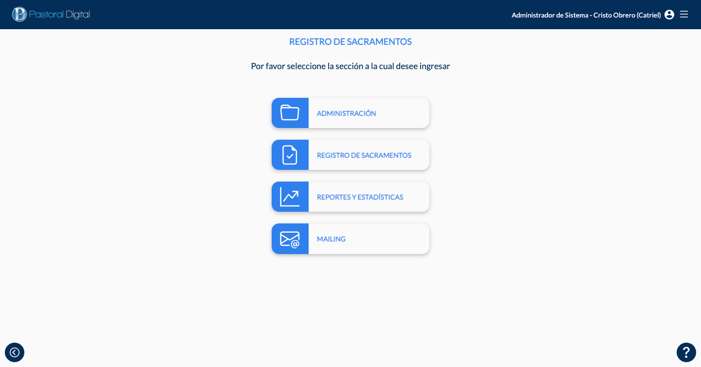 Registro Digital de Sacramentos